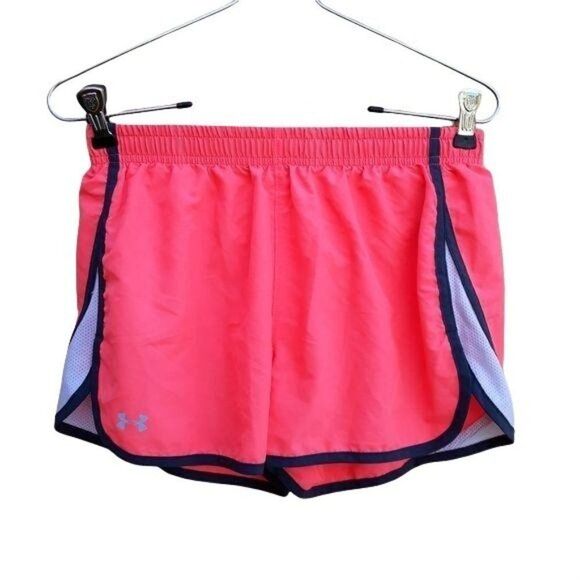 Under Armour Shorts Retro 80's Neon Pink Coupe Semi Ajustee Heatgear Liner Sz S - Picture 7 of 7